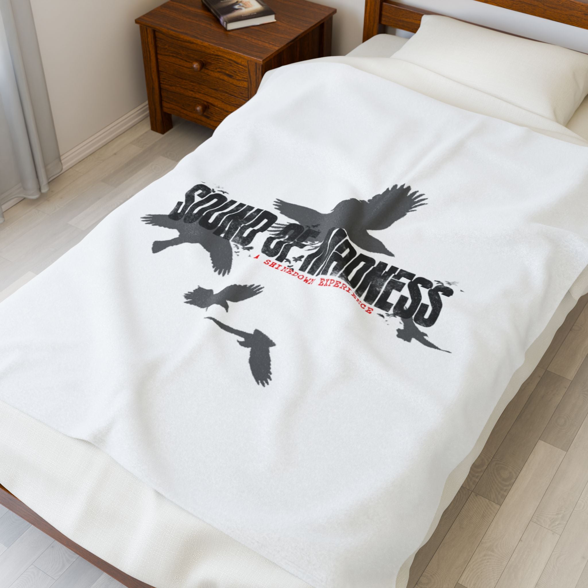 Sound of Madness Velveteen Plush Blanket, Cozy Home Decor, Unique Gift, Soft Throw