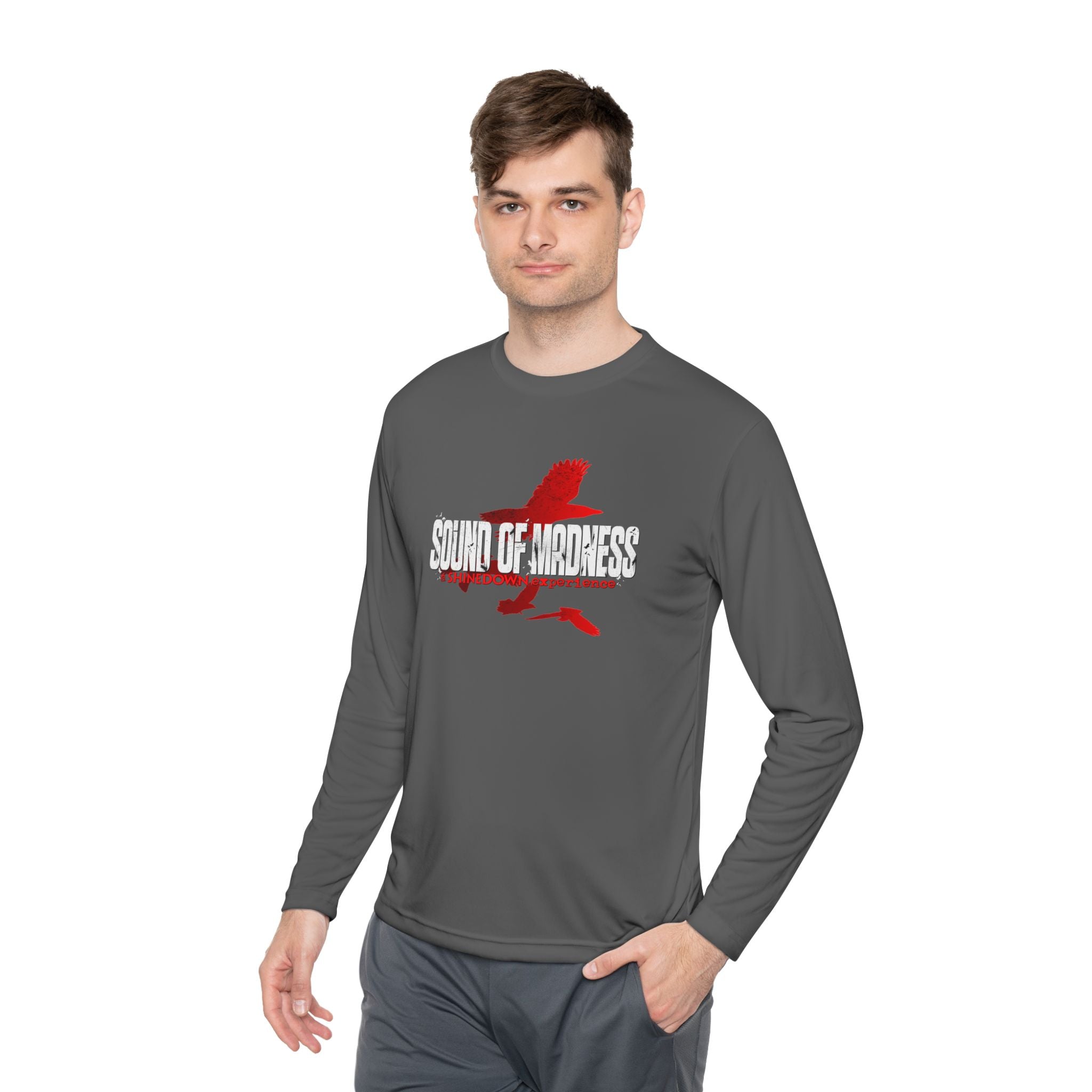 Unisex Lightweight Long Sleeve Tee - Sound of Madness Graphic
