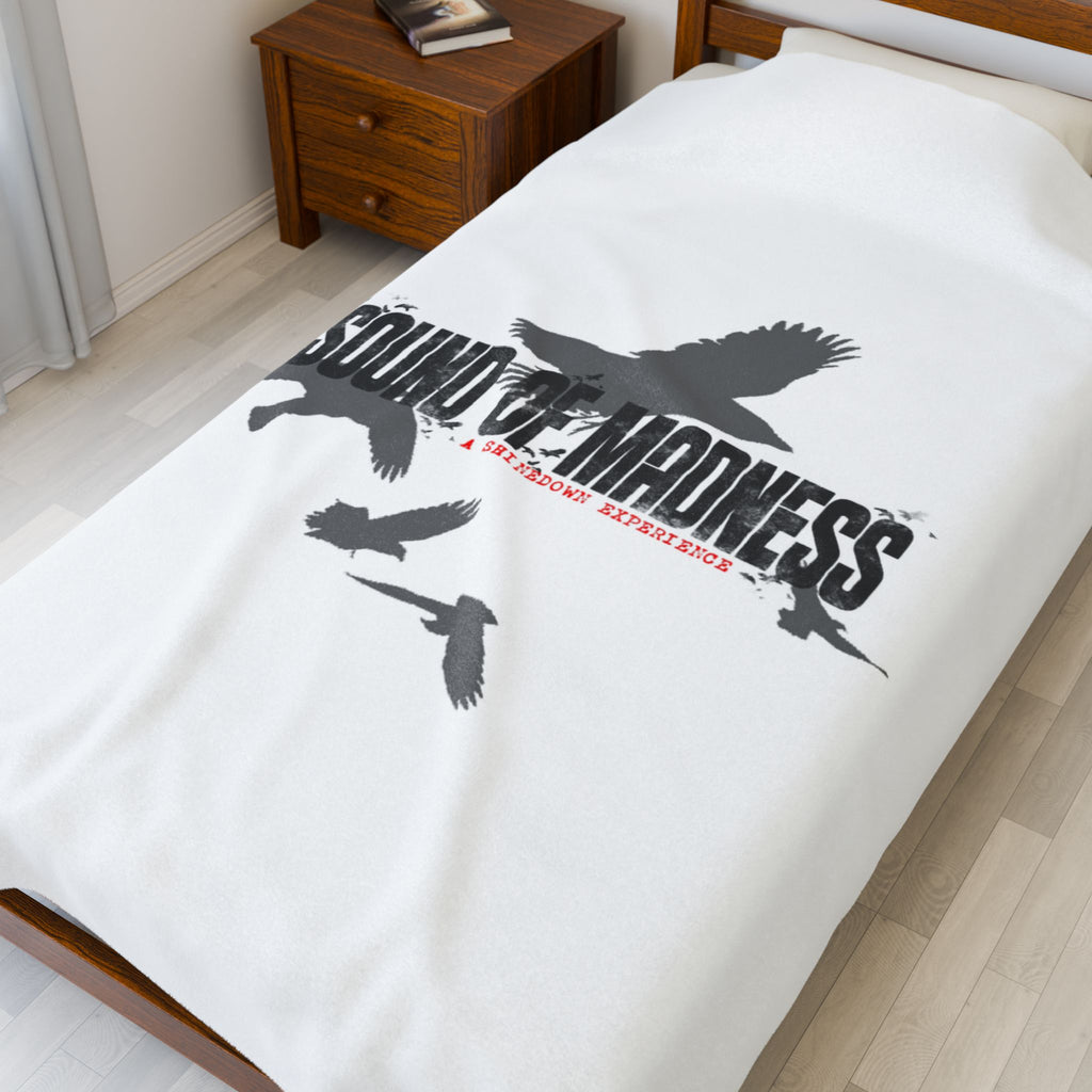 Sound of Madness Velveteen Plush Blanket, Cozy Home Decor, Unique Gift, Soft Throw