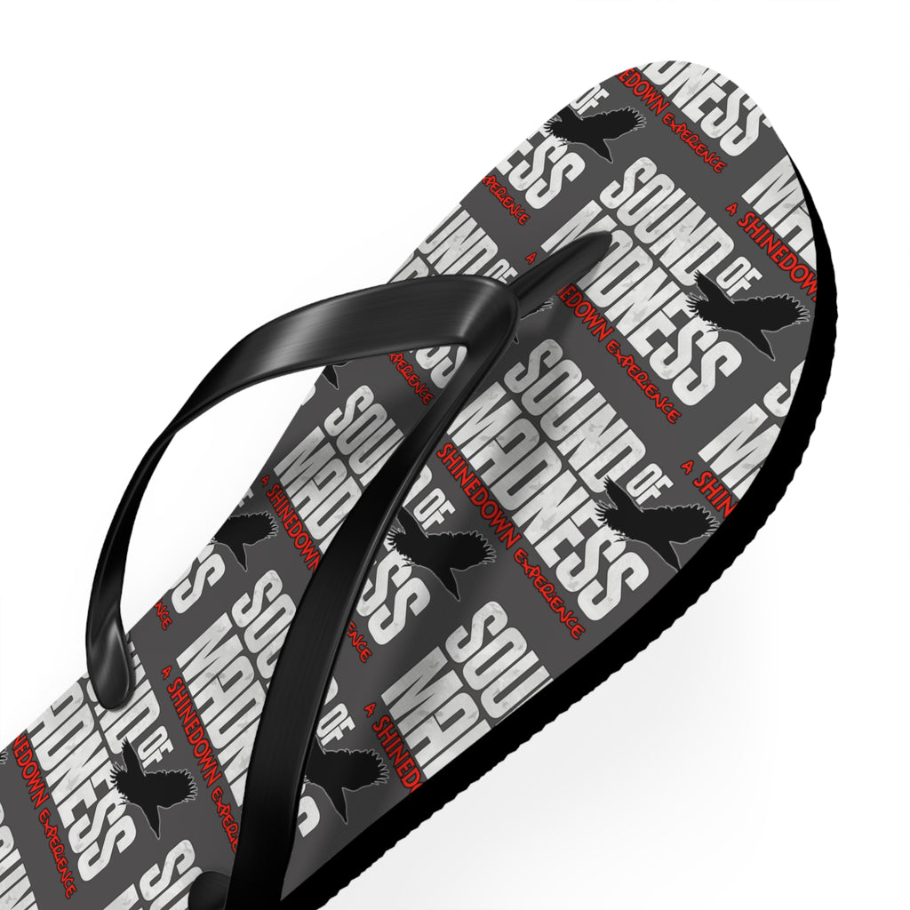 'Sound of Madness' Graphic Beach Flip Flops