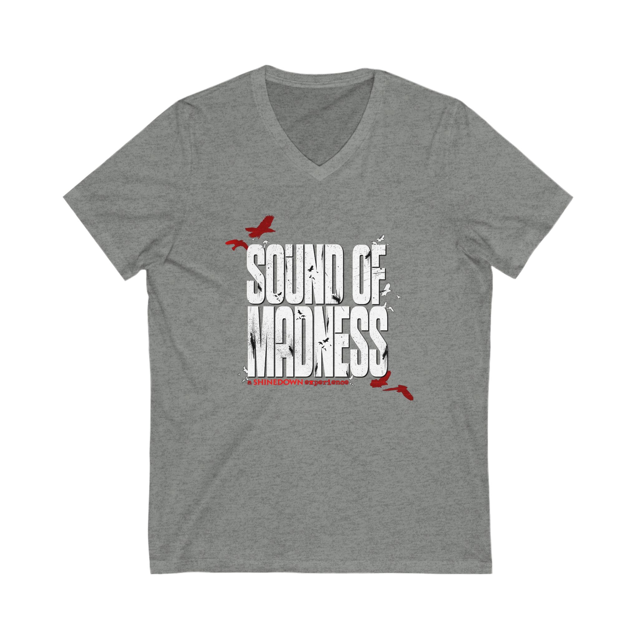 Sound of Madness V-Neck Tee - Edgy Graphic Shirt