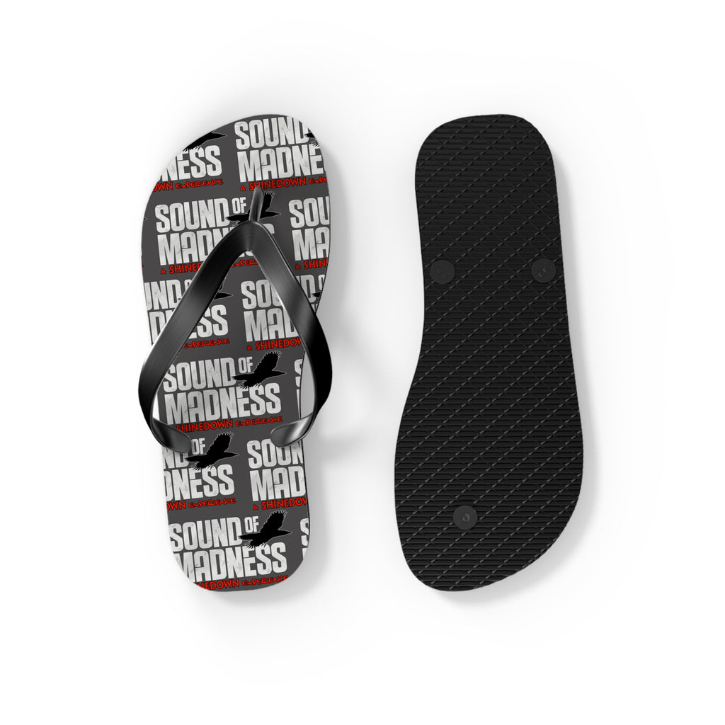 'Sound of Madness' Graphic Beach Flip Flops
