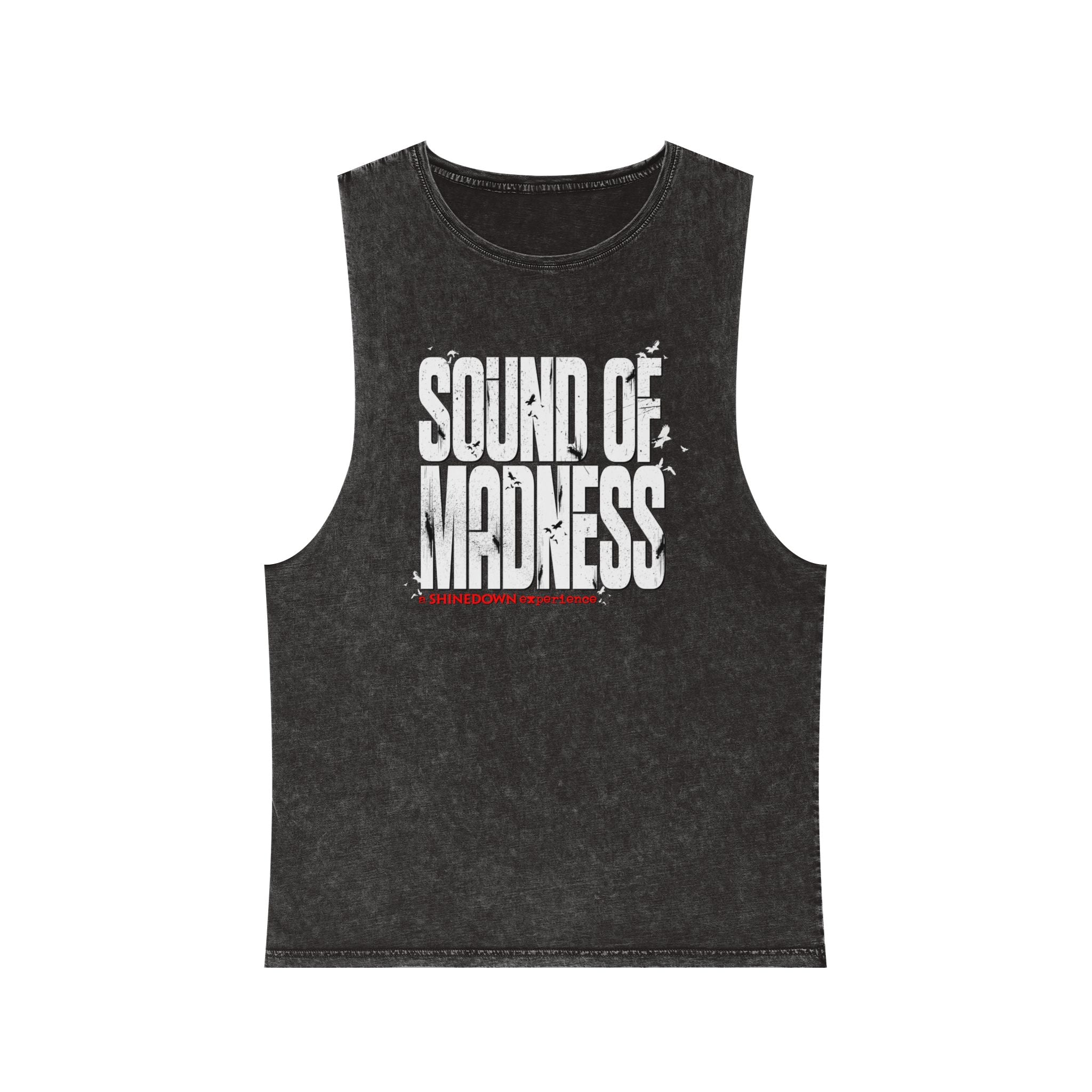 Unisex Stonewash Tank Top - Sound of Madness Graphic Tee