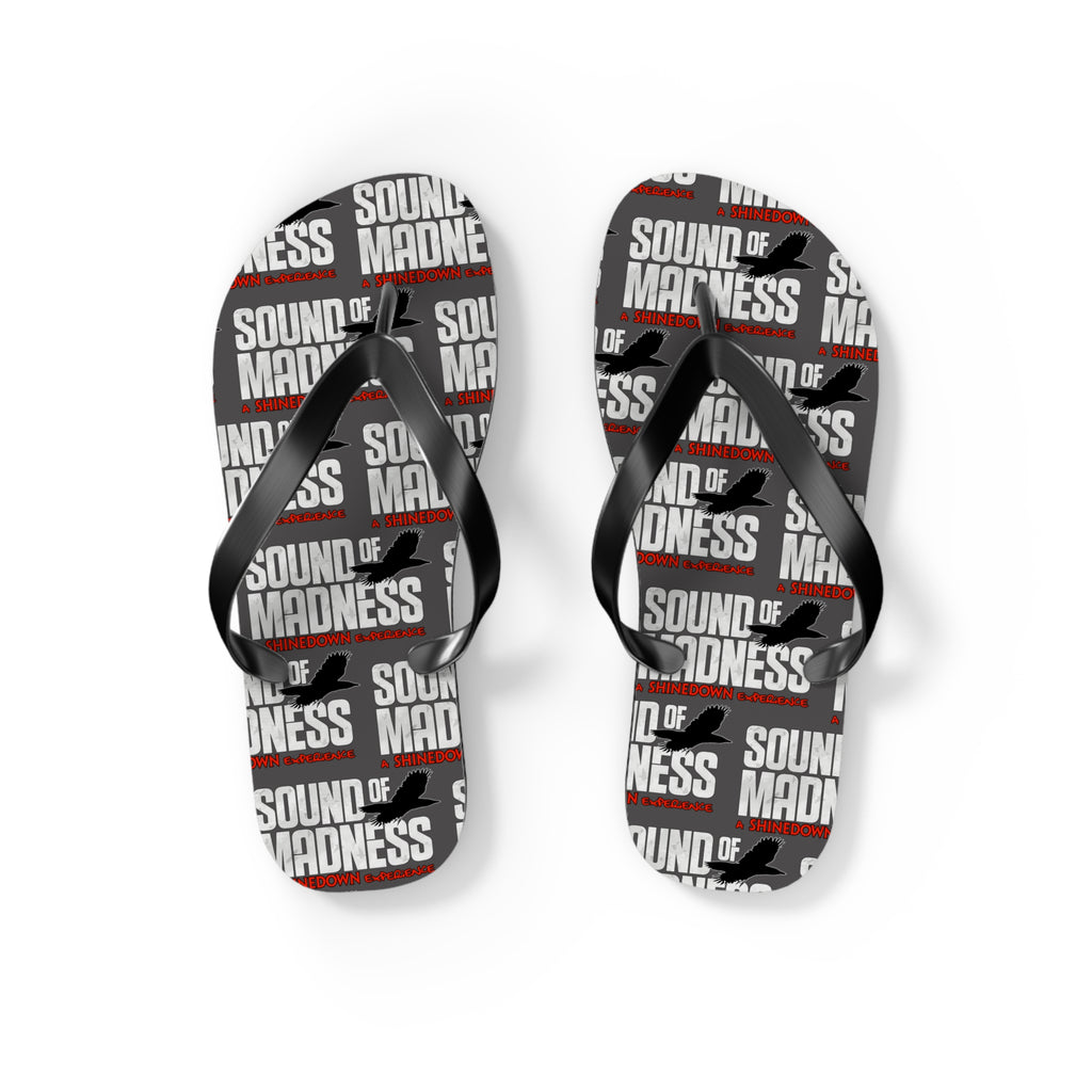 'Sound of Madness' Graphic Beach Flip Flops