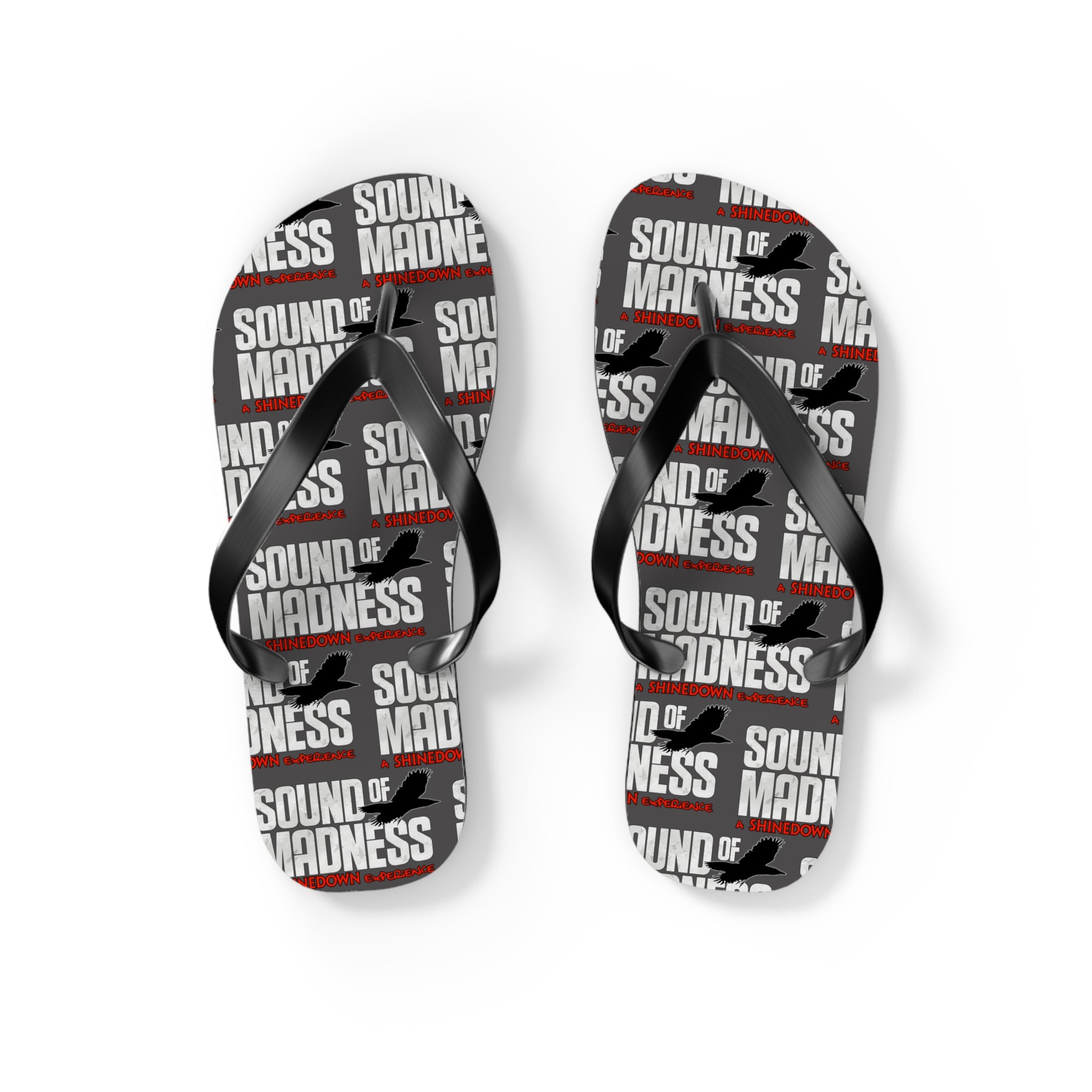 'Sound of Madness' Graphic Beach Flip Flops