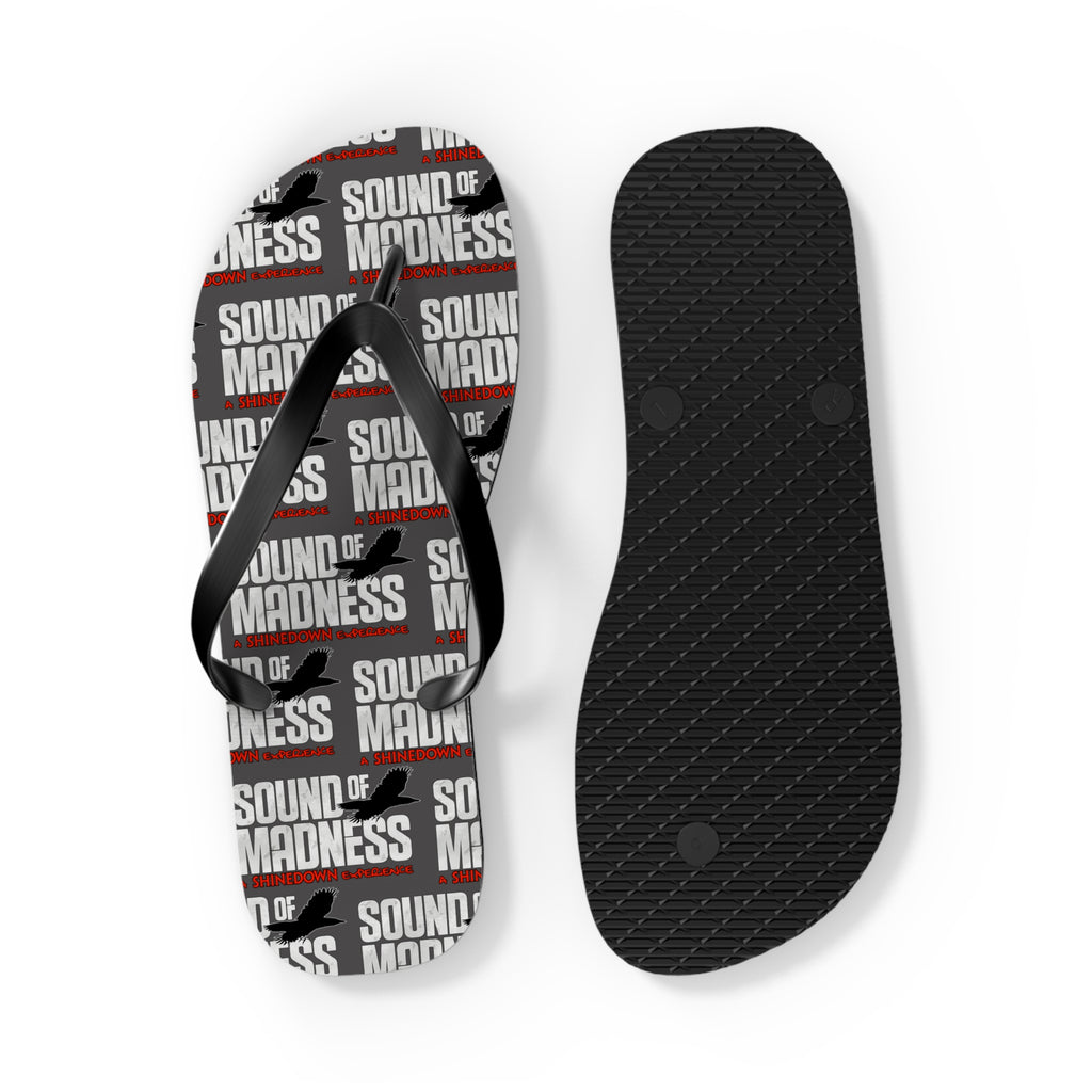 'Sound of Madness' Graphic Beach Flip Flops