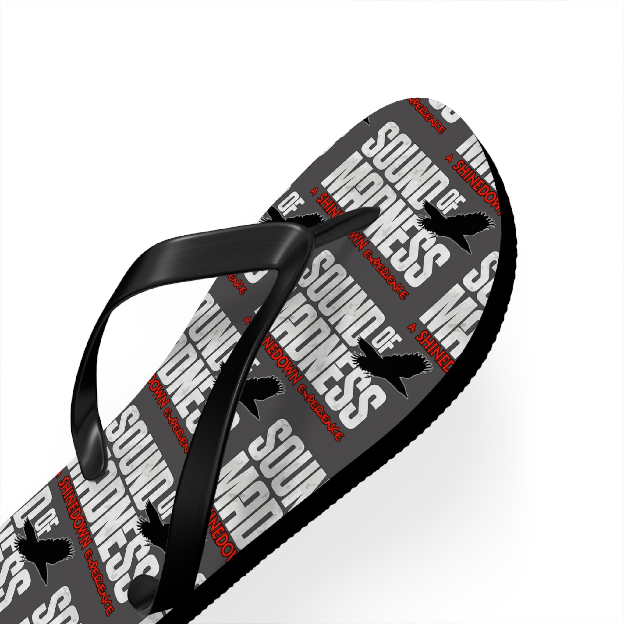 'Sound of Madness' Graphic Beach Flip Flops