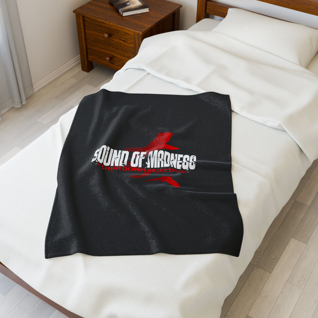 Sound of Madness Velveteen Plush Blanket | Cozy Throw for Music Lovers