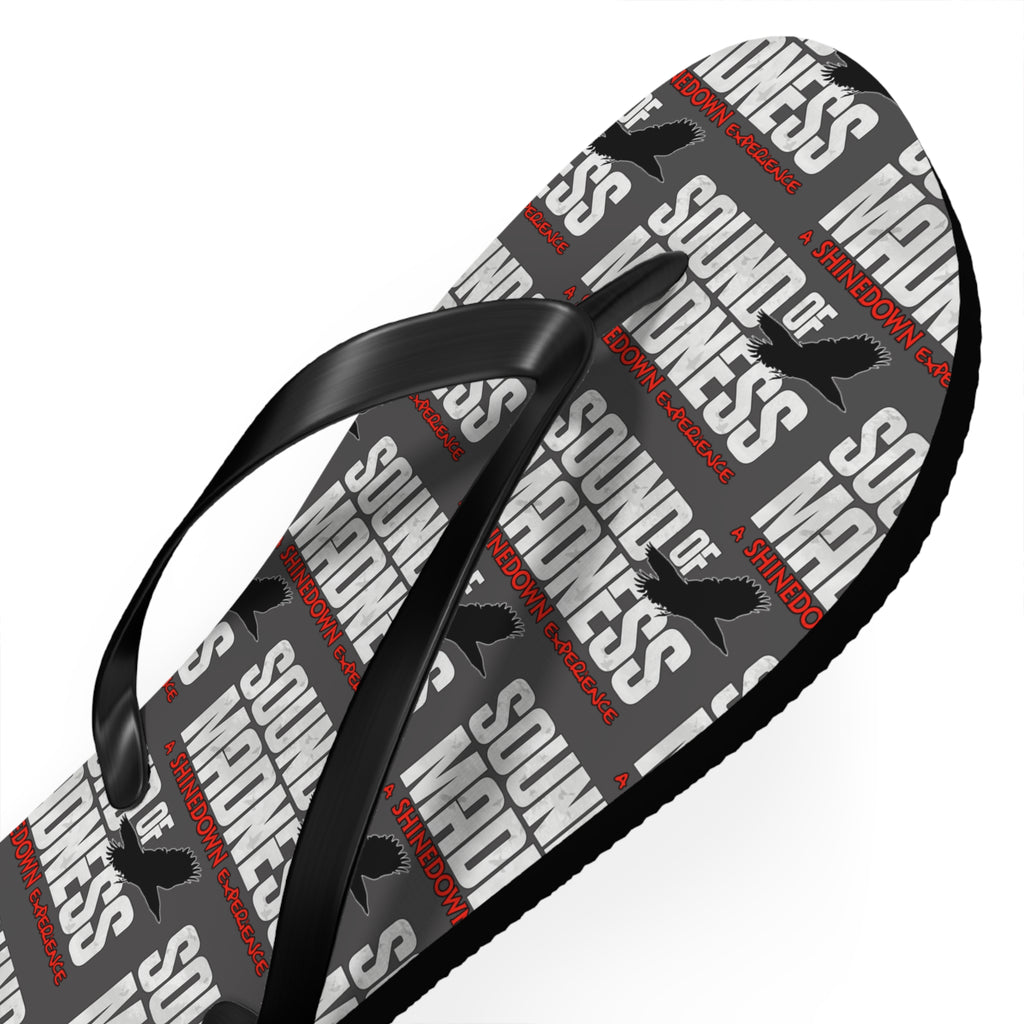 'Sound of Madness' Graphic Beach Flip Flops