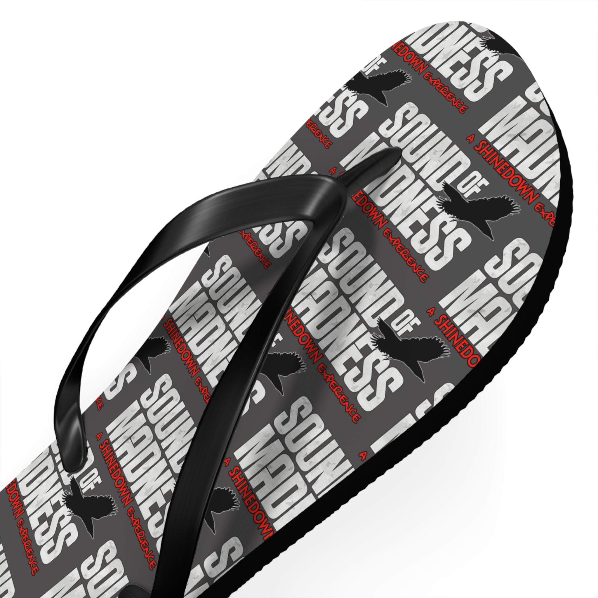 'Sound of Madness' Graphic Beach Flip Flops