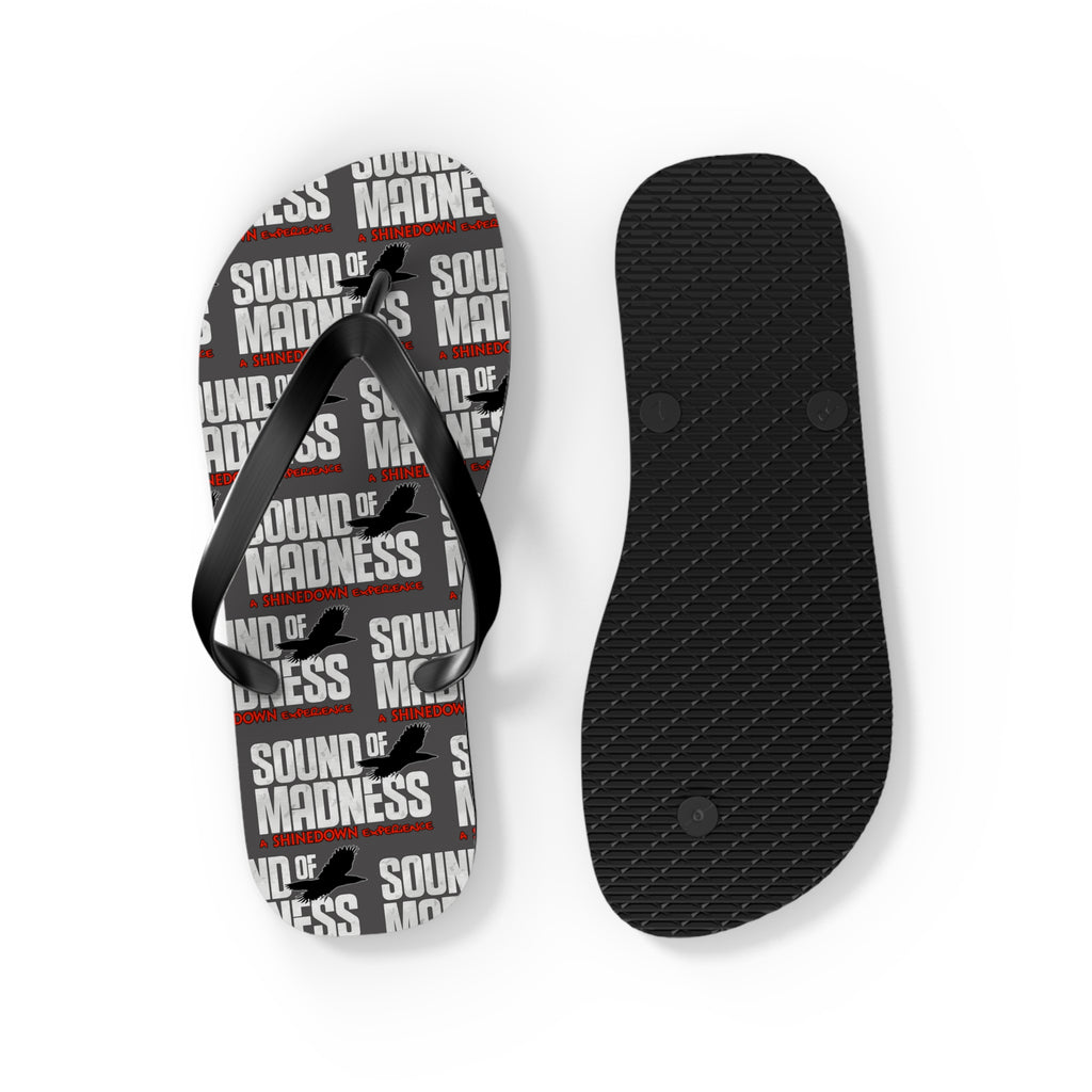 'Sound of Madness' Graphic Beach Flip Flops