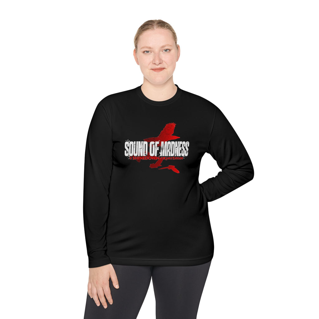 Unisex Lightweight Long Sleeve Tee - Sound of Madness Graphic