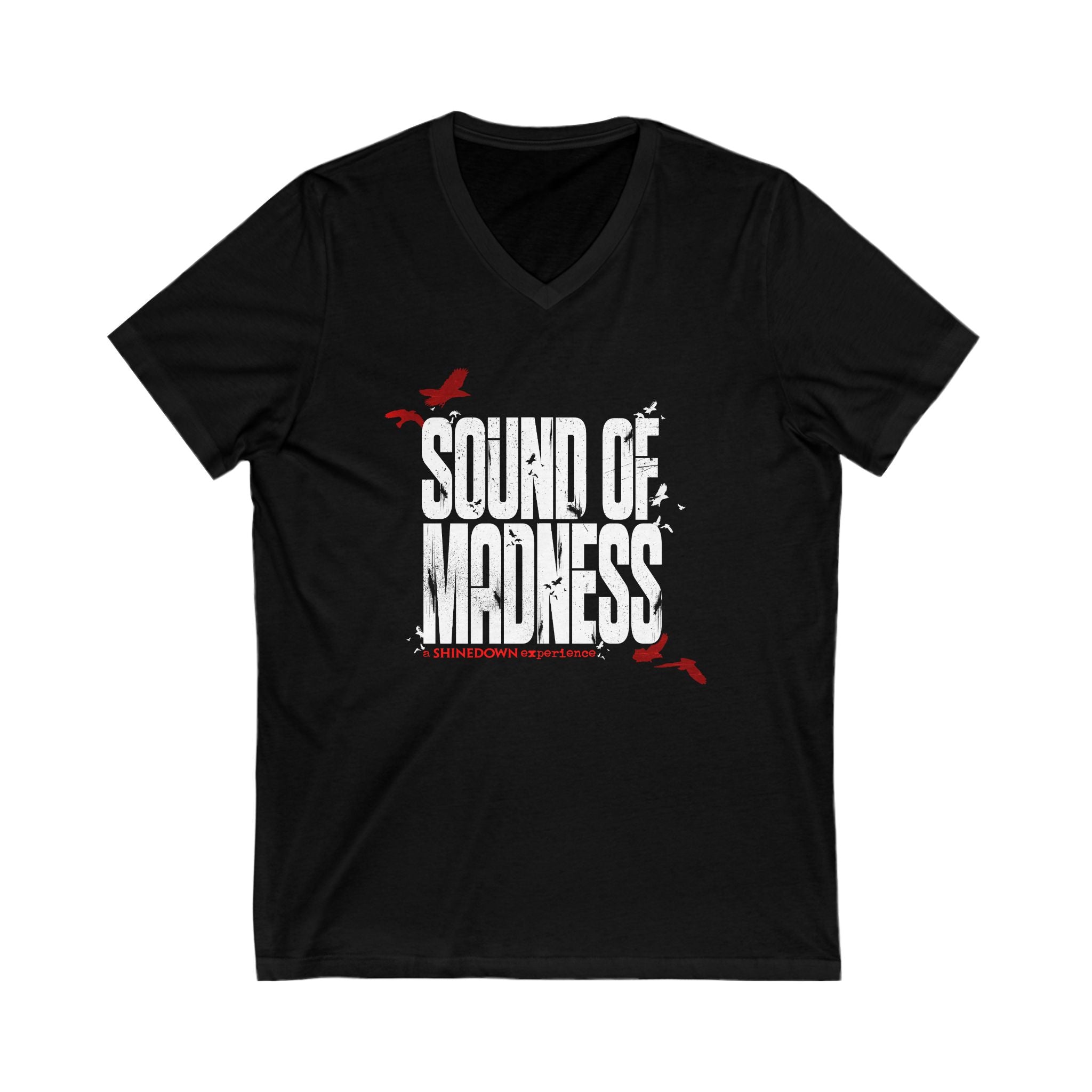 Sound of Madness V-Neck Tee - Edgy Graphic Shirt
