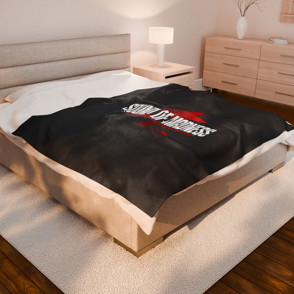 Sound of Madness Velveteen Plush Blanket | Cozy Throw for Music Lovers