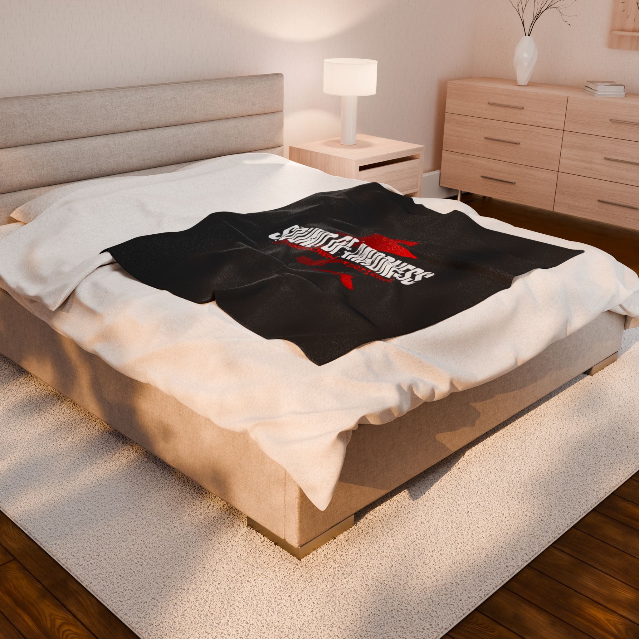 Sound of Madness Velveteen Plush Blanket | Cozy Throw for Music Lovers