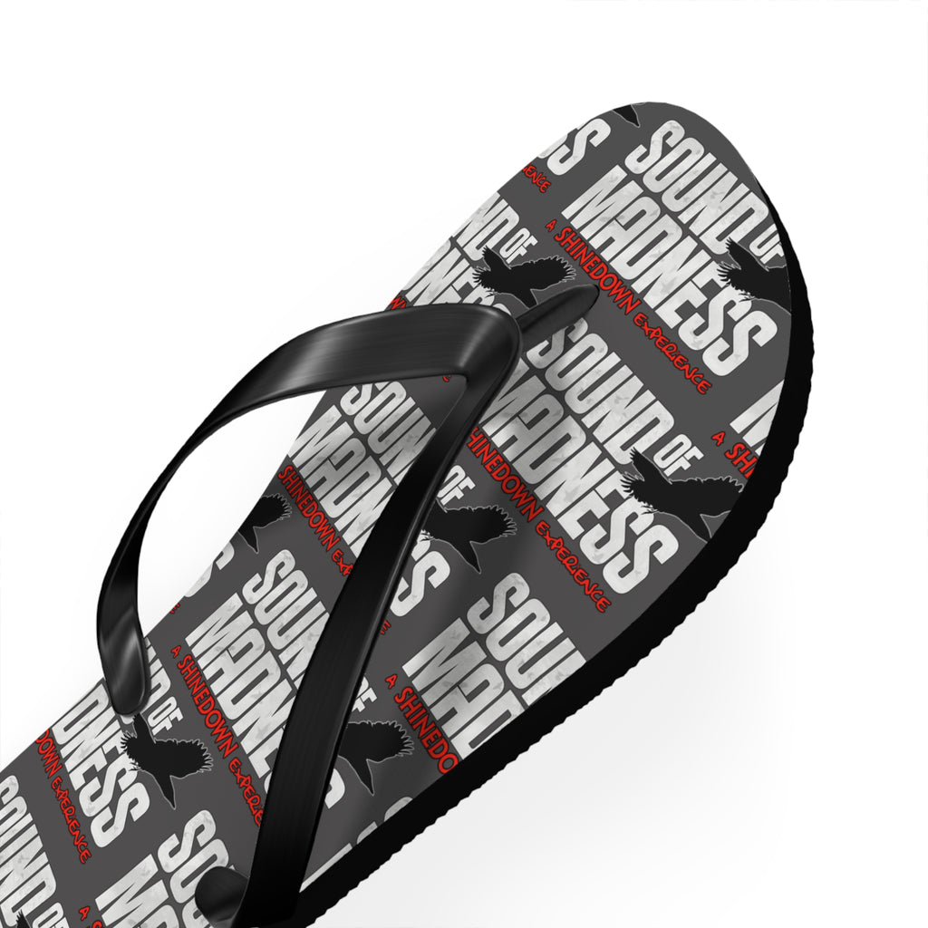 'Sound of Madness' Graphic Beach Flip Flops