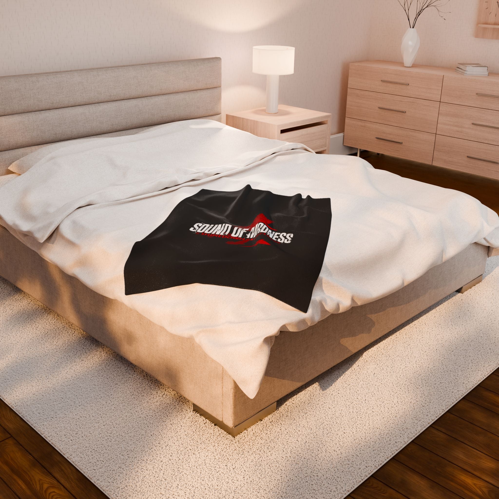 Sound of Madness Velveteen Plush Blanket | Cozy Throw for Music Lovers