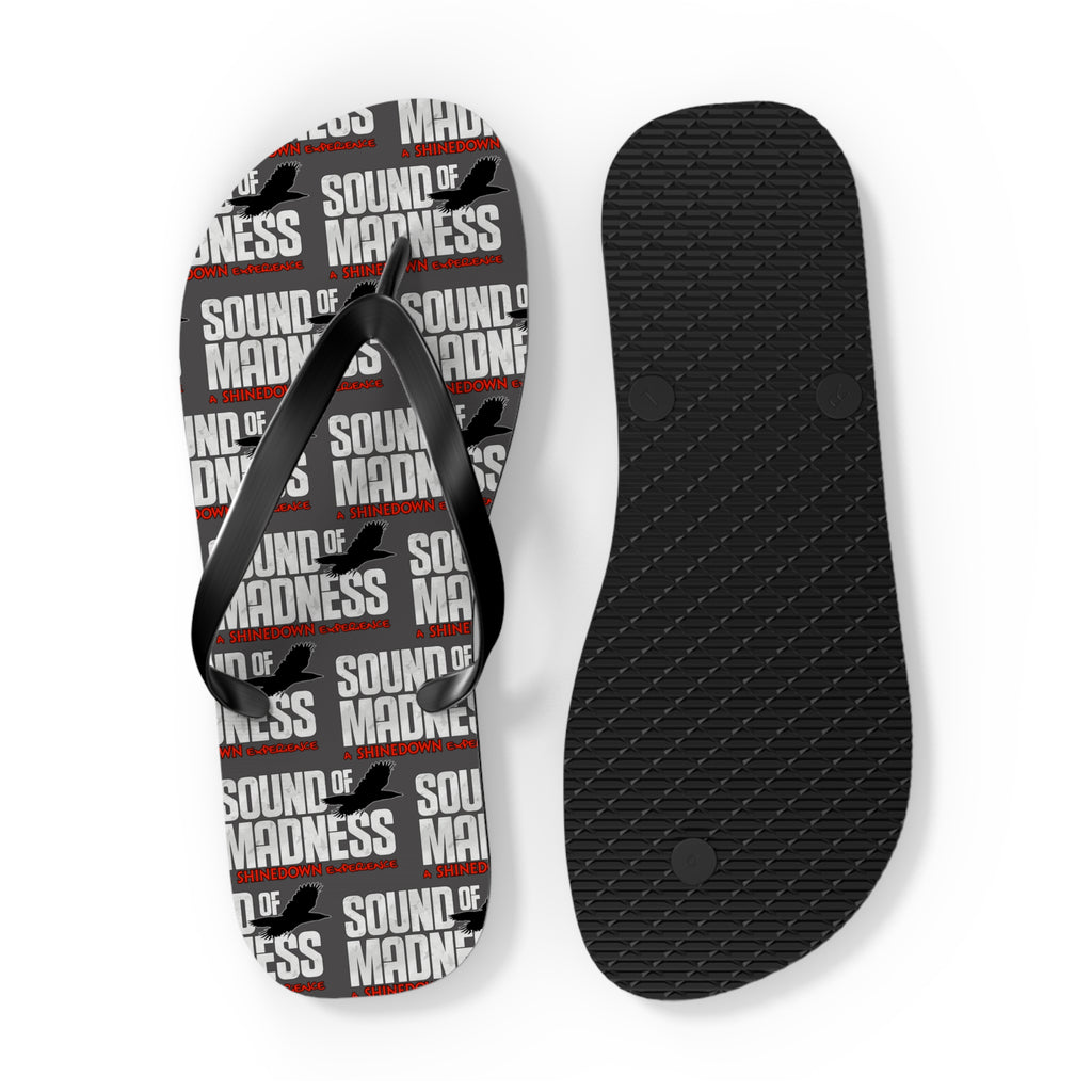 'Sound of Madness' Graphic Beach Flip Flops
