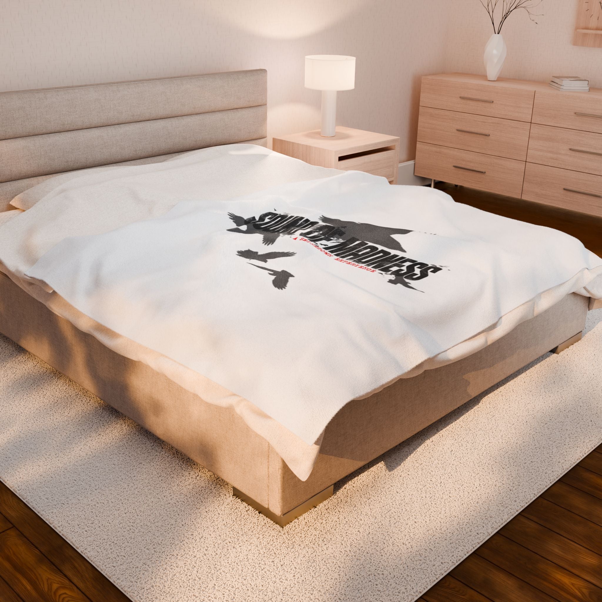 Sound of Madness Velveteen Plush Blanket, Cozy Home Decor, Unique Gift, Soft Throw
